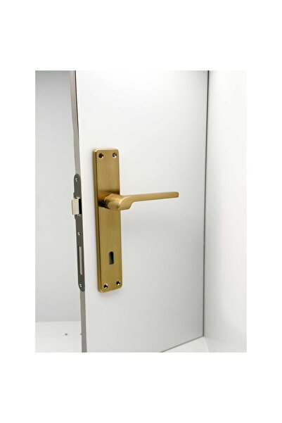 KOLDOOR Tutku Titanyum Gold Lüx Aynalı Oda Kapı Kolu 2 Takım