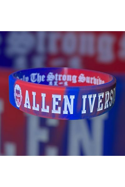 PurpleJam Multicolored Philadelphia 76ers Basketball Bracelet with Allen Iverson Portrait