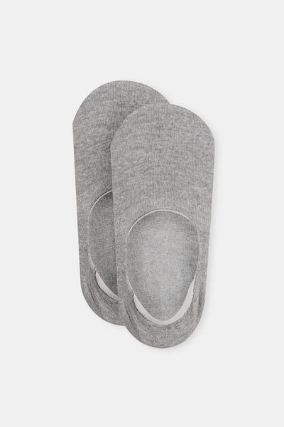 Dagi Unsichtbare Herrensocken in Grau-Melange