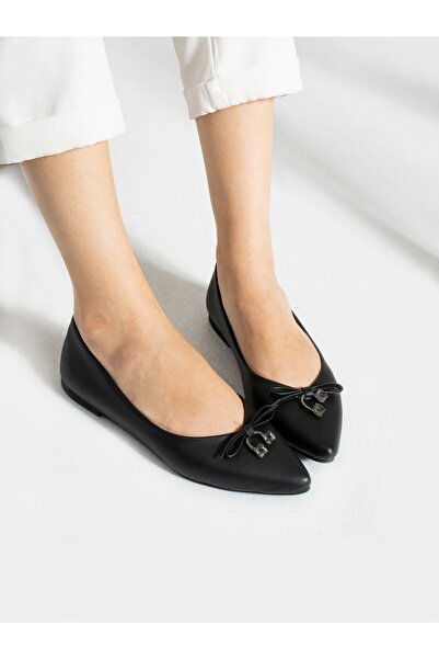 Alemdar Shoes JİLL Crni kameni luk ženske balerine