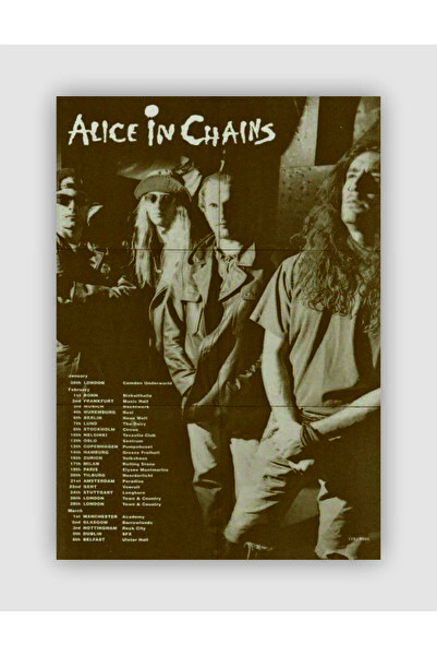 fırsatlar diyarı Alice In Chains Punk Rock Metal Duvar Posteri - Kalın Kağıt ...