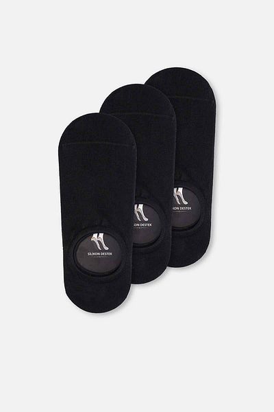 Dagi Schwarze 3-teilige kurze Socken aus Bambus für Herren