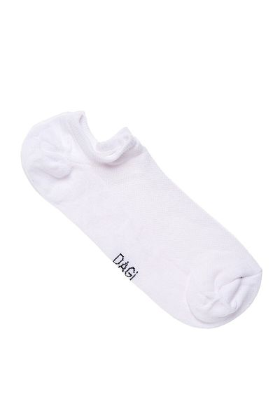 Dagi Weiße kurze Ballerina-Socken aus Baumwolle für Herren