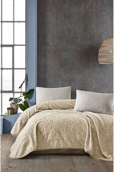 eco concept 220x240 Plush Double Blanket - Dowry Emboss