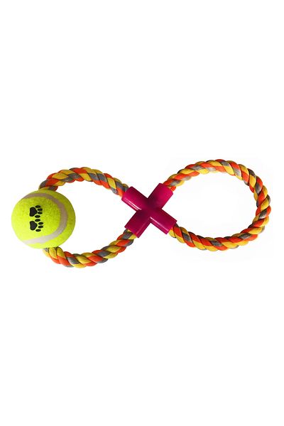 Markapet Tennis Ball X Shaped Dog Dental Floss 7-30 cm Yellow