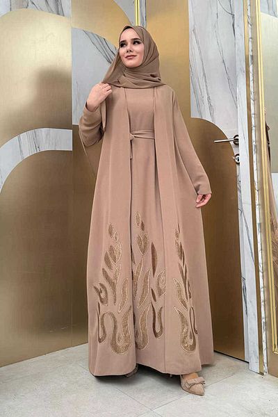 Bym Fashion Σετ φούστα και φόρεμα με σχέδιο βιζόν - 8495