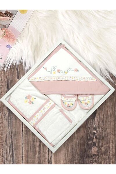 Kinder Baby طقم رداء حمام زهري عضوي مضاد للبكتيريا للفتيات الصغيرات من Gaye ب...