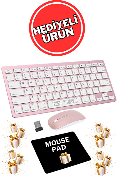 Maybax Ultra Slim Tv Pc Mobile Tablet Uyumlu Kablosuz Q Klavye Mouse Seti 2.4 Ghz Wireless Set