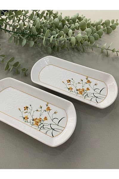Yiğit Seramik Züccaciye Çiğdem Model 2-Piece Oval Breakfast Set