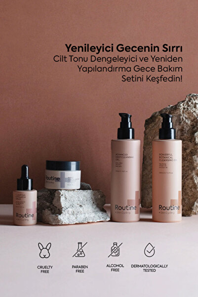 Routine+ Eksfoliasyon Gece Rutini Cilt Tonu Dengeleyici Ve Yeniden Yapılandırma Gece Bakım Seti |