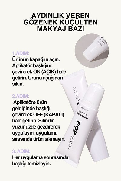 POP Beauty BRIGHTENING PORE REDUCING MAKEUP BASE, PRIMARY, MOISTURIZER
