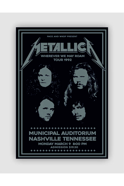 fırsatlar diyarı METALLICA Wherever We My Roam Tour 1992 Punk Rock Metal Duva...