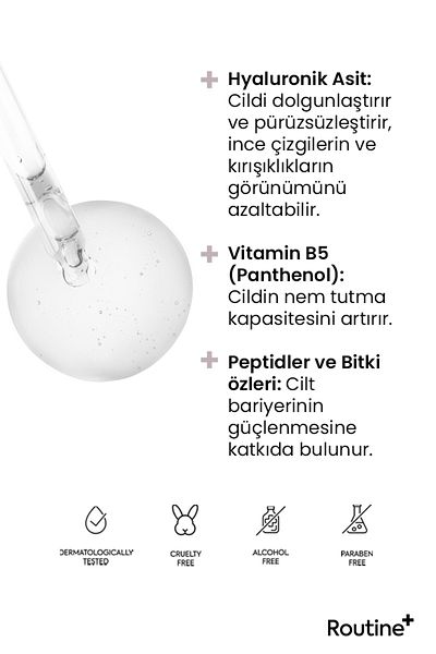Routine+ Moisturizing Serum| Moisturizing Serum Containing Hyaluronic Acid and Vitamin B5| Hyaluronic Acid Serum
