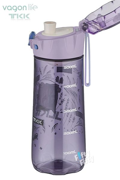 Vagonlife Tkk T-1008 Purple 500ml Patterned Water Bottle