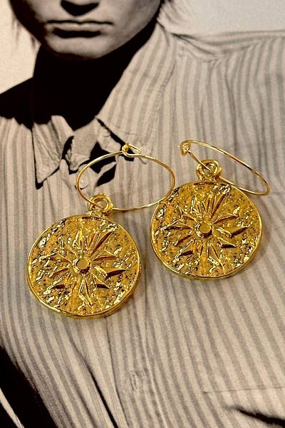 Trendy Butik دائرة نموذج الأقراط خمر