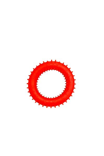 Glipet Plastic Spiny Bagel Dog Toy Orange