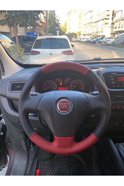 Detay Direksiyon kılıfı Fiat Linea Tuşsuz -Doblo-Fiorino -Punto uyumlu Kırmız...