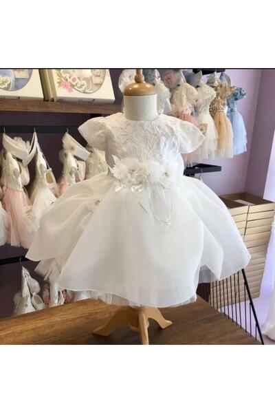 Nipperland Nipper Kız Bebek Fransız Dantelli 3345 Mevlüt Ve Özel Gün Elbisesi