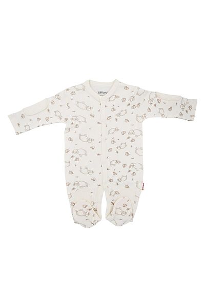 Tiffany Baby Lamb Organic Theme Baby Jumpsuit with Booties 20040