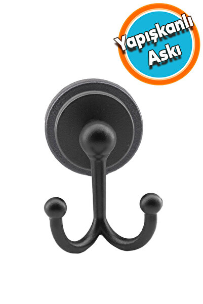 NZB Siyah Renk Metal Sağlam Aparat Bornoz Havlu Asma Askı Banyo Lavabo Çatal ...