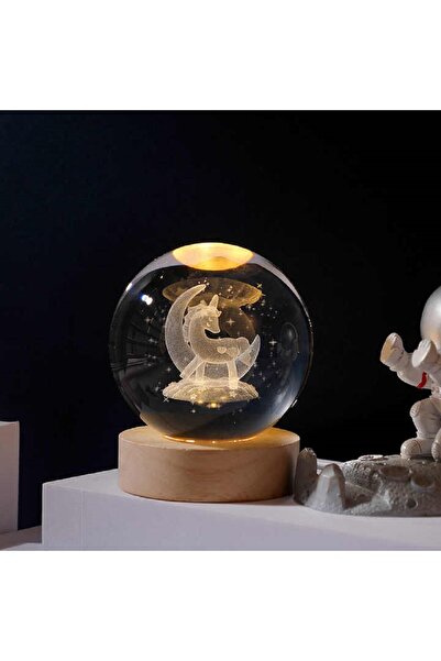 hediyeconcepti Kristal Toplu Unicorn Cam Küre