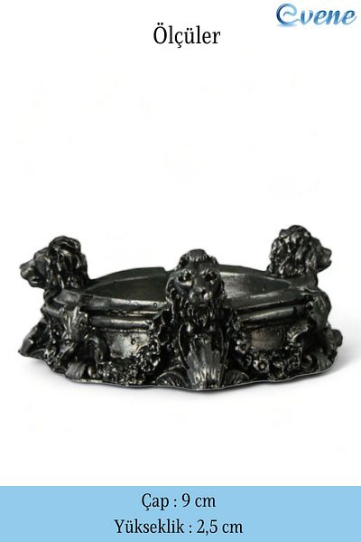 Evene Ashtray Silver Antique Ash Tray Decorative Ashtray 2 Pieces Model 7