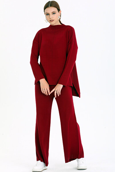 ALCHON Guler stand Dună Detaliată Scurt Față Lung Spate Pulover Talie elastic...