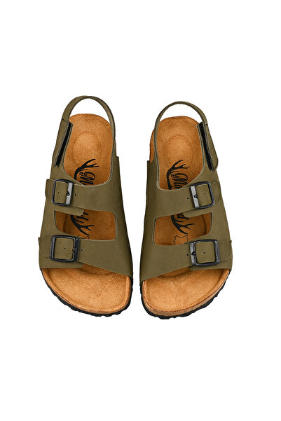 Moosefield Kids Дитячі сандалі кольору хакі з натуральної шкіри