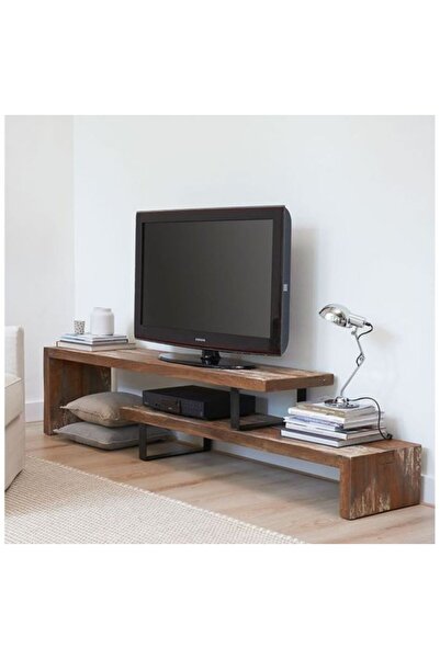 MFG AHŞAP Ahşap Demir Ayaklı Tv Ünitesi