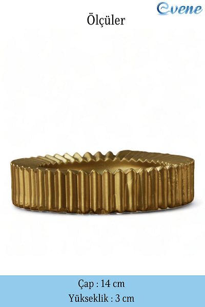Evene Ashtray Gold Ashtray Decorative Ashtray 2 Pieces Model 5