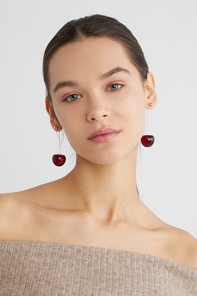 Stradivarius Cherry Earrings