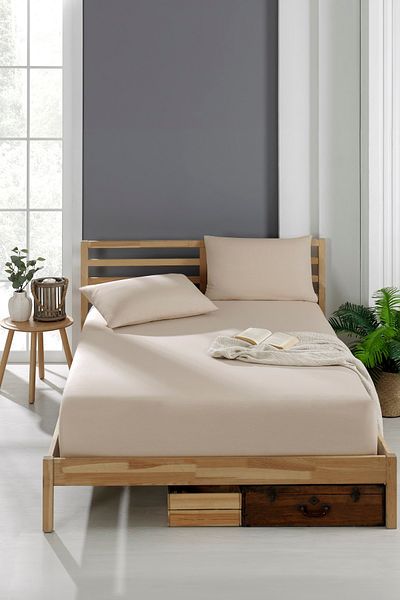 Lydia Home Akfil Fabric Elastic Fitted Pillowed Sheet Set