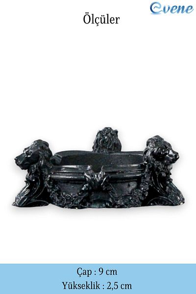 Evene Ashtray Black Ash Tray Decorative Ashtray 2 Pieces Model 7