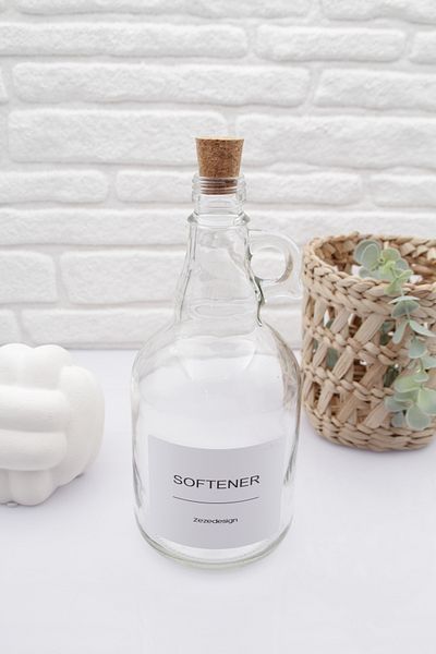 zezedesing Μαλακτικό Μπουκάλι Φελλό Καπάκι 1000ml