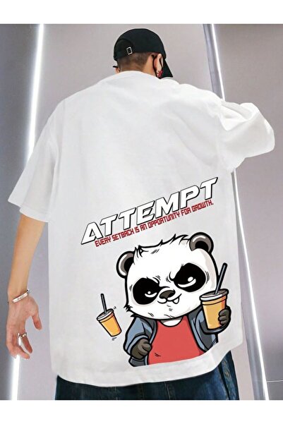 Vordevia Medved Štampano Oversize kroj Beli T-shirt