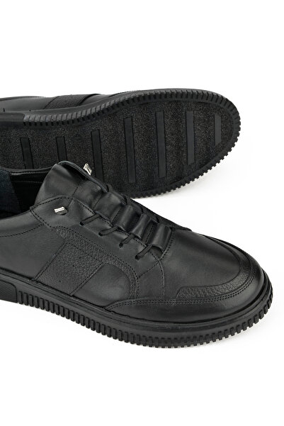 Ziya Γνήσιο δέρμα ανδρικό αθλητικό παπούτσια - 133423z98 Μαύρο