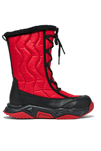 Tonny Black Children's Unisex Black Red Comfortable Fit Sports Sole Lace Detailed Snow Boots