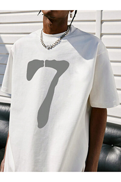 Revasser Unisex Γυναικείο/Ανδρικό T-Shirt SEVEN Πολύχρωμο, ειδικά εμπριμέ, χτενισμένο βαμβακερό μπλουζάκι