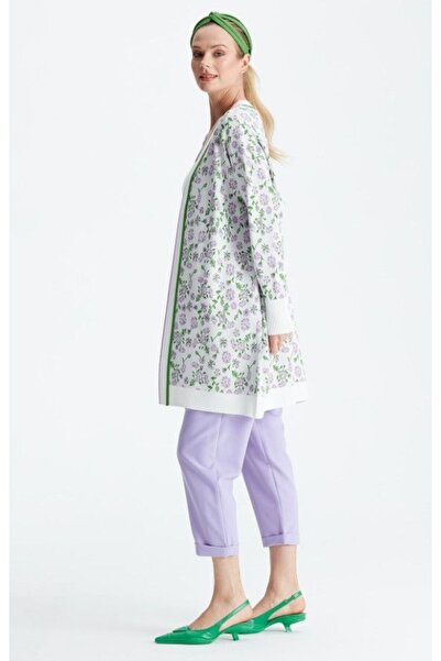 Genel Markalar 21161 ÇİÇEK DESENLİ RAYON HIRKA QKS HIRKA 21161 #23-103