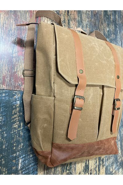 Street Bag Vintage ρετρό αδιάβροχο κερωμένο σακίδιο πλάτης από καμβά καθημερινό κάμπινγκ ταξιδιού