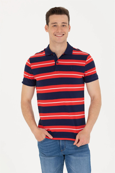 U.S. Polo Assn. يو اس بولو اسنتيشيرت رجالي بياقة بولو G081SZ011.0001590134