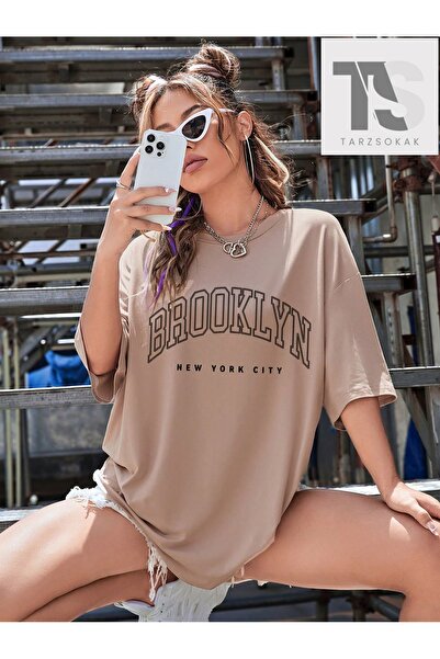 Tarzsokak Γυναικείο καλοκαιρινό μπλουζάκι με χαλαρή εφαρμογή αρκουδάκι και αμ...