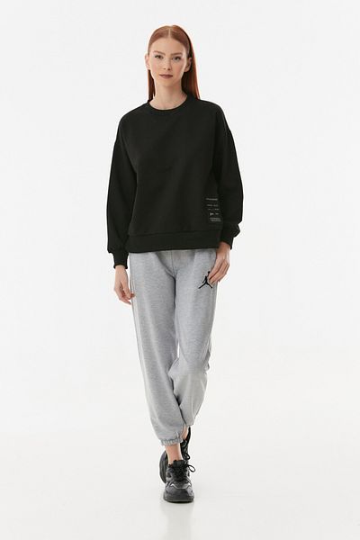 Fulla Moda Суитшърт с кръгло деколте и текст