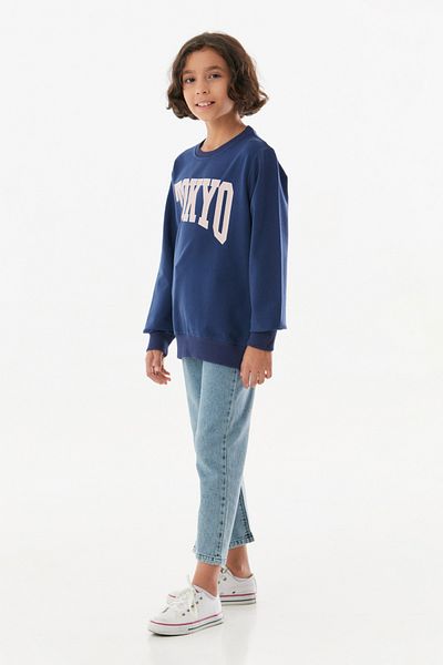 Fulla Moda Φούτερ για κορίτσια με λαιμόκοψη Tokyo Printed