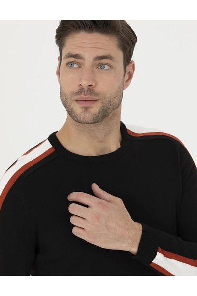 Pierre Cardin Black Slim Fit Sweater