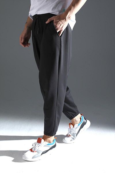 DARK AND BRIGHT Μαύρο Loose Cut Shalwar Πλαϊνή τσέπη Λεπτομερές σχέδιο Shalwar