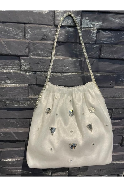 Tuanas Design Taşlı Gelin Takı Kesesi, Gelin Çantası