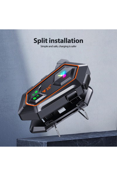 Dynego Y20 2X Motosiklet Kask Kulaklık Intercom Işıklı Motorsiklet Interkom