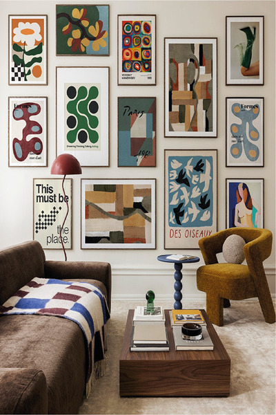 no77decor 13 Parça This Must Be Geometrik Şekiller Modern Sanat (SİYAH ÇERÇEVE GÖRÜNÜMLÜ) Tablo Seti