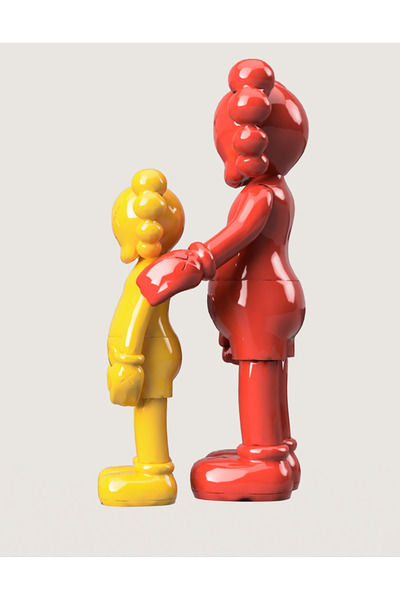 Genel Markalar KAWS Çift Boyalı Figür Character Figure Büyük Boy 20CM